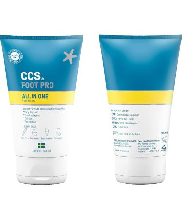 CCS All-in-One Foot Cream 100 ml - Professional Foot Cream for Very Dry Skin Cracked Heels Calluses and to Prevent Bad Odors - Moisturizing Foot Cream - Buy Online on GoSupps.com