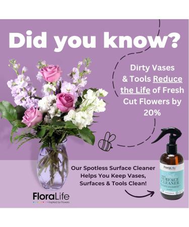 Floralife Surface Cleaner - Gentle Multi-Surface Spray for Flower Vases & Tools - 8oz | Eco-Friendly Cleaning Solution - Buy Online on GoSupps.com