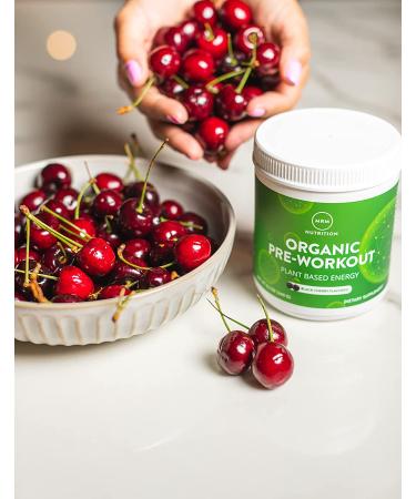 MRM Nutrition Organic Pre-Workout Powder | Black Cherry Flavored | Superfoods + 150mg Natural Caffeine + adaptogens | Clean Energy + Focus| Healthy Blood Flow | Vegan + Non-GMO | 20 Servings - Buy Online on GoSupps.com