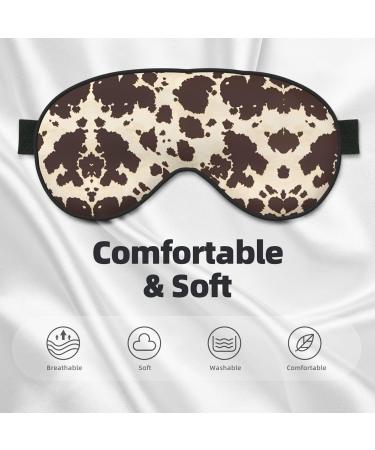 Brown Cow Spots Eye Mask - Soft Adjustable Nighttime Sleep Mask for Men & Women | Comfort & Style - Buy Online on GoSupps.com