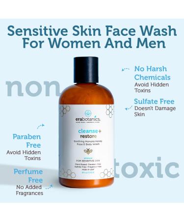Era Organics Redness Relief Cream & Face Wash Soothing Anti-Redness Moisturizer + Manuka Honey Face Wash for Sensitive Skin Calming Face Care Bundle for Redness Dryness & Irritation - Buy Online on GoSupps.com