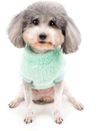 Zunea Fleece Winter Jacket for Small Dogs | Warm Soft Coat & Sweater for Chihuahua & Cats | Cold Weather Pet Clothing with D-Ring | Cozy Green Puppy Outfit - Buy Online on GoSupps.com