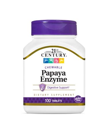 21st Century Papaya Enzyme 100 Chewable Tablets