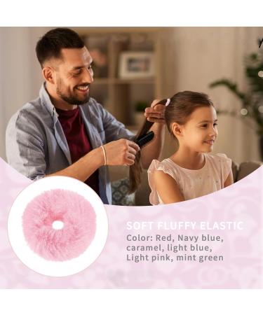 PLATEYTR 12 Pieces Hair Bands for Girls Pink Hair Bands Pink Hair Accessories Handmade Pink Pom Pom Hair Bands for Ponytails and Marble Hair - Buy Online on GoSupps.com