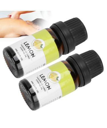Massage oil relaxation natural aromatherapy fragrance oil massage oil soothing body wellness beauty care oil 10 ml x 2 bottles (lemon)