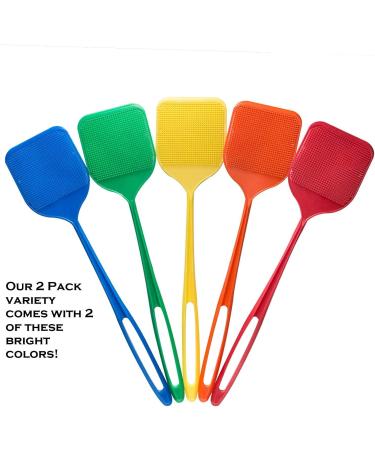 Smart Swatter Fly Swatters 2 Pack | Assorted Colors | 904 Spikes | Made in USA | Bug, Insect, and Fly Killer - Buy Online on GoSupps.com