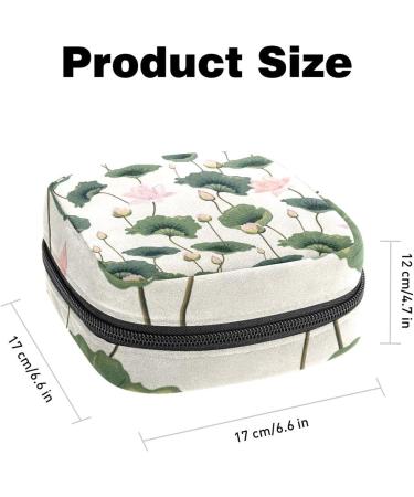 Menstrual Pad Bag with Zipper | Stylish Lotus Pattern Ladies Napkin & Tampons Collection Bag for Women and Girls - Shop Now! - Buy Online on GoSupps.com