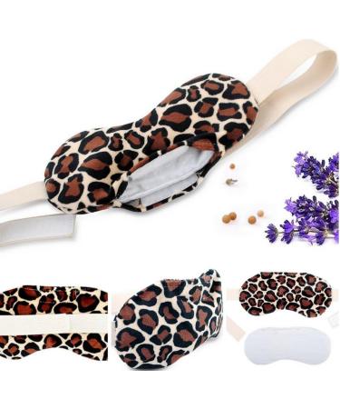 Heated Microwavable Eye Mask by FOMI Care | Lavender Scented Reusable Compress for Migraines, Dry Eyes, Headaches, and Sinus Relief | Leopard Print Soothing Moist Heat Wrap - Buy Online on GoSupps.com