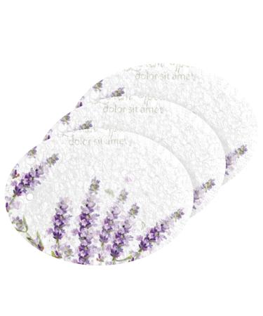 3-Pack Cleaning Kitchen Sponges Oval Lavender Card Watercolor Kitchen Cellulose Dishwashing Wood Pulp Cotton