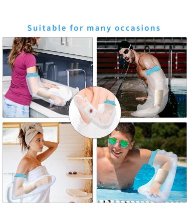 SUPERNIGHT Waterproof Full Arm Cast Cover Protector - Reusable Adult Sleeve for Shower, Broken Hand, Elbow, Wrists - Keep Wound Dry - Buy Online on GoSupps.com