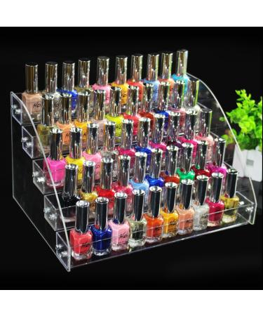 Buy Premium Nail Polish Organizer - 5 Tiers Clear Acrylic Holder for Long-Lasting Display | Perfect Makeup Stand for International Shipping - Buy Online on GoSupps.com
