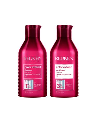 REDKEN Color Extend Shampoo & Conditioner Set | For Color-Treated Hair | Cleanses Hair Leaving It Manageable & Shiny Shampoo & Conditioner 10.1 Fl. Oz (Pack of 2)