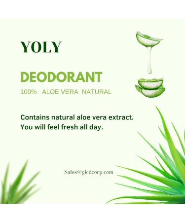Yoly Aloe Vera Deodorant - Antiperspirant with All Day Odor Protection (2.53 Fl Oz) - International Shipping Available - Buy Online on GoSupps.com