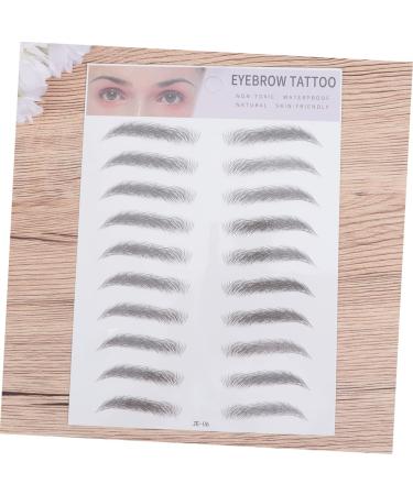 DOITOOL 2pcs 3d Eyebrow Stickers Green Faux Fur Scrunchies Eyebrow Stencils Eyebrow Trimming The Lazy 6d - Buy Online on GoSupps.com