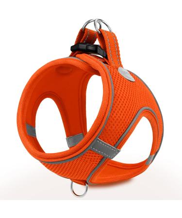 Joyal dog harness reflective soft padded dog dishes air-mesh breathable breast dishes for small medium-sized dogs M orange M-breast: 42-47cm Orange - Buy Online on GoSupps.com