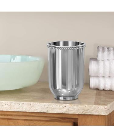 nu steel CHC5H Stainless Steel Beaded Tumblers for Bathroom Countertops - Shiny Finish Clear - Buy Online on GoSupps.com