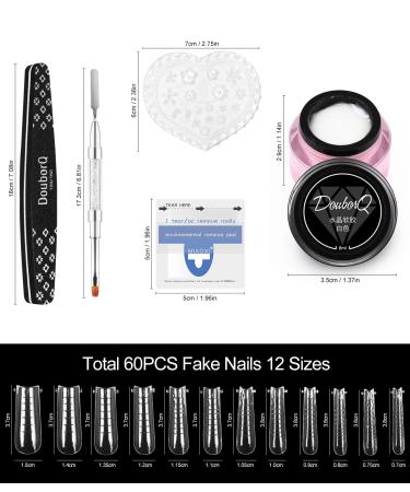 Builder Solid Gel for Nails - Clear & White 3D Sculpting Gel for Press On & Acrylic Nail Extensions - 8ml - Buy Online on GoSupps.com