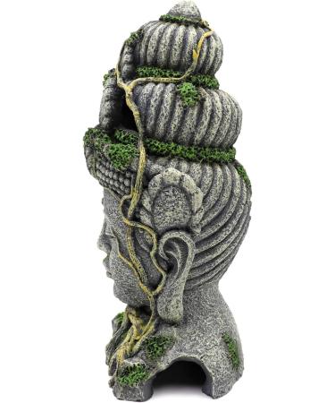 Large Muyirted Buddha Aquarium Decoration Cave | Green Moss Plant Covered Stone Ornament for Aquariums - 27 - Buy Online on GoSupps.com