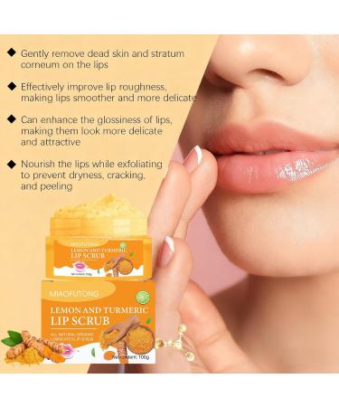 INSEEK Turmeric and Lemon Lip Scrub and Turmeric Lip Balm for Dark Lips Lip Scrubber Exfoliator with Aloe Vera Deep Moisturizing Nourish Dry Cracked Chapped Lips Reduce Fine Lines - Buy Online on GoSupps.com