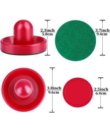 URATOT Air Hockey Pushers and Pucks Set - Replacement Accessories for Game Tables (4 Pushers, 8 Red Pucks, 8 Green Pads) - Red, Green, Royal Blue, Black - Buy Online on GoSupps.com