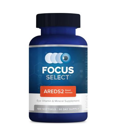Focus Select AREDS2 Based Eye Vitamin-Mineral Supplement - AREDS2 Based Supplement for Eyes (180 ct. 90 Day Supply) - AREDS2 Based Low Zinc Formula - Eye Vision Supplement and Vitamin 180 Count (Pack of 1)