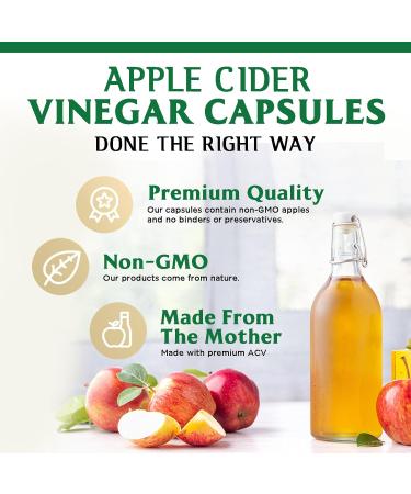 Apple Cider Vinegar Capsules ACV Supplements 1877mg Vitamin D3 Zinc & Best ACV Supplement Pills Supporting Gut Health for Better Digestion Immune System Support Non-GMO & Gluten Free 60 Capsules 60 Count (Pack of 1) - Buy Online on GoSupps.com