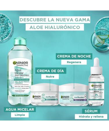 Garnier Hyaluronic Aloe Day Cream with Aloe Vera and Hyaluronic Acid Intensely Moisturises 48 Hours Nourishes and Filled - Buy Online on GoSupps.com