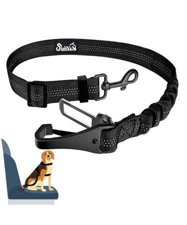 Eyin dog seat belt 3 in 1 rapid belt dog car with reflective elastic nylon show dog seat belt for all dog breeds and car seats drink 90cm 90cm (62-90cm) black