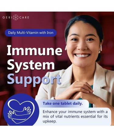 GeriCare One-Daily Multi-Vitamin with Iron Tablets 100 Count (Pack of 1) - Buy Online on GoSupps.com