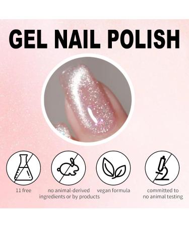 Cat Eye Gel Nail Polish Jelly Pink Magnetic Nail Polish with Magnet Soak-Off UV/LED Holographic Gel Nail Polish DIY Manicure Nail Salon at Home 10ML - Buy Online on GoSupps.com