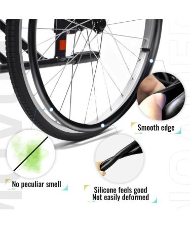 Wheelchair Wheel Covers Silicone Wheelchair Push Rim Covers Non-Slip Wear-Resistant Improve Grip and Traction 7 Colors(Pink 24 inches) 24 inches Pink - Buy Online on GoSupps.com
