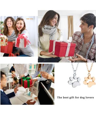 JOCXZI Dog Paw Cat Panda Necklace (Gold + Silver) Lovely Animal Choker Pet Necklace Dog Cat Paw Necklace Paw Print Pendant Chain Pet Dog or Cat Memorial Necklace - Buy Online on GoSupps.com