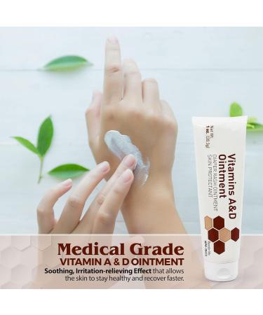 Medca Vitamin A & D Diaper Rash Ointment | Protective Cream for Sensitive Baby Skin | Lanolin & Petrolatum Formula for Dry Cracked Skin | 1oz Tube 4-Pack - Buy Online on GoSupps.com