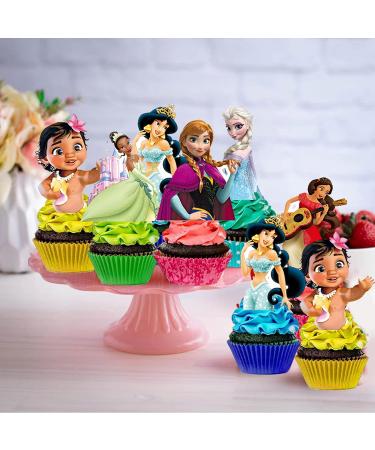 48Pcs Princess Party Cupcake Toppers Princess Birthday Party Supplies Princess Theme Party Cake Decorations (Princess) - Buy Online on GoSupps.com