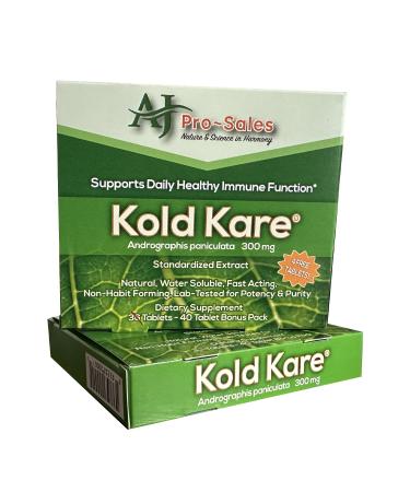 Kold Kare Daily Immune Health Function 40 Count Pack of 2 - Effective Against Cold Sinus Allergy Symptoms | Non-Habit Forming | No Side Effects