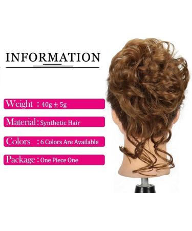 Hair Bun Hairpiece for Women Messy Bun Hair Piece for Women Tousled Updo Hair Bun Extensions Synthetic Elastic Band Hair Chignon Wavy Curly Ponytail Hairpieces for Daily Wear Hair Chignons(Q40 60) - Buy Online on GoSupps.com
