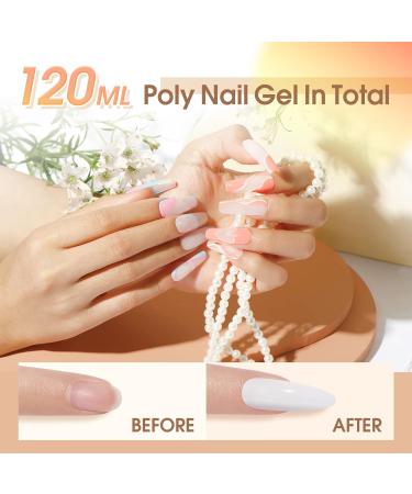 Rosalind Poly Nail Gel Set - 2PCs White 60ml | Quick Extension Builder for Beginners & Professionals | Acrylic Nail Gel for Salon & DIY - Buy Online on GoSupps.com