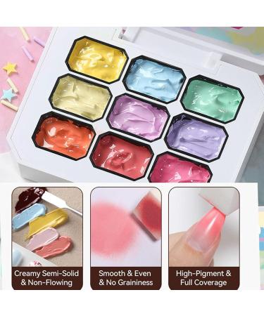  G n rique Goldient Gradient Gel Paint - 9 Colors | No UV LED Drying | Long Lasting Draws for Beauty Spider Rustrour Nail Polish Colors: Creating and Decorating - Buy Online on GoSupps.com