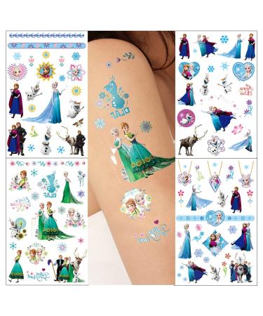 GODSON Princess Tattoos 4sheets Fake Temporary Tattoos for Kids Women Adults Party Favors Birthday Decorations  4 Count (Pack of 1)
