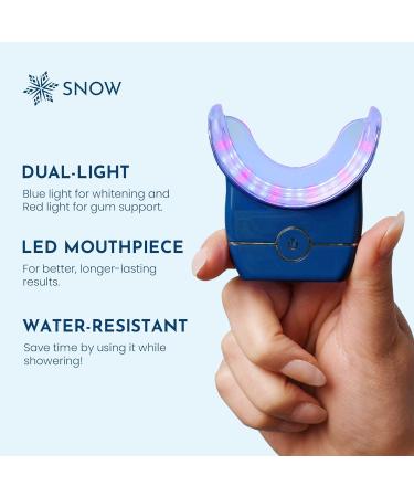 Snow Limited Edition Wireless Teeth Whitening Kit - Water-Resistant LED Whitener | 3 Whitening Wands & Mouthpiece | Ultra-Portable - Blue - Buy Online on GoSupps.com