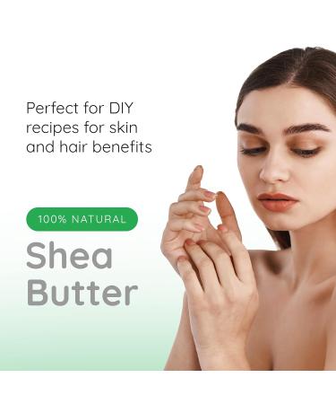 100% Natural Unscented African Shea Butter - Premium 14 oz for DIY Hair & Skin Care | Eco-Friendly & Refined - Buy Online on GoSupps.com