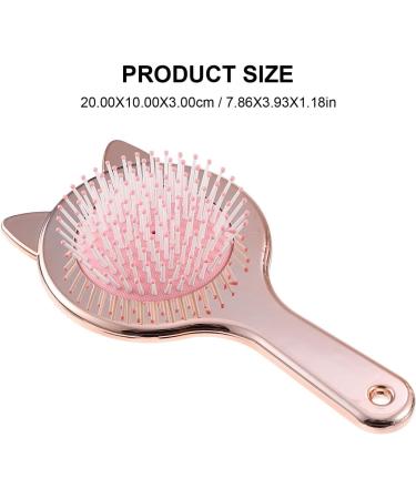 FRCOLOR Hair Paddle Detangler Cute Styling Brush Gold Women Brushes Shape Static Portable Shampoo Cartoon Grooming Tool Girls Head Ears No Handle Shaped - Buy Online on GoSupps.com