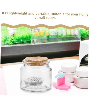 minkissy Nail Cup Nail Dish Cups Manicure Nail Dish Nail Dappen Dish Nail Brush Dappen Cup Acrylic Nail Supplies Nail Liquid Holder Acrylic Nail Tools Cork Glass Stainless - Buy Online on GoSupps.com