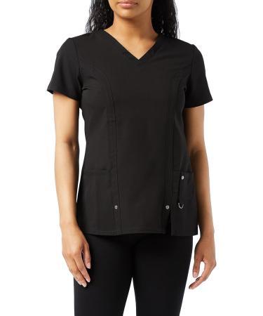 Dickies Xtreme Stretch Women Scrubs Top V-Neck 3X-Large Plus, Black | Shop Now - Buy Online on GoSupps.com