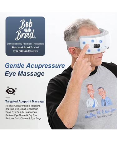 BOB AND BRAD Eye Massager with Heat - Upgrade Smart Eye Mask for Migraines & Relaxation | Rechargeable, White Noise Music, Improve Sleep | Gifts for Women, Men - Buy Online on GoSupps.com