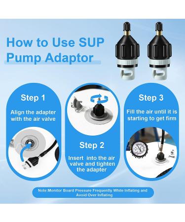 Inflatable Boat SUP Pump Adapter Set - Premium Conventional Air Adapter for Quick Inflation - Ideal for Paddleboard, Kayak & More - Buy Online on GoSupps.com