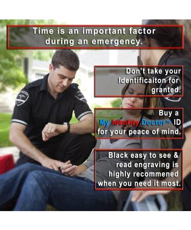 Men s Customized Blood Thinners Medical Bracelet - Pre-Engraved Stainless Steel Black ID 6.75 Inches - International Shipping Available - Buy Online on GoSupps.com