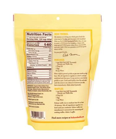 Bobs Red Mill Buttermilk Pancake & Waffle Mix - 24 oz | Delicious & Easy Breakfast - Buy Online on GoSupps.com