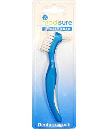 Mediusre Orthodontic Denture Cleaning Brush - Comfort Contoured Grip, Double Sided - 1 Pack - Buy Online on GoSupps.com