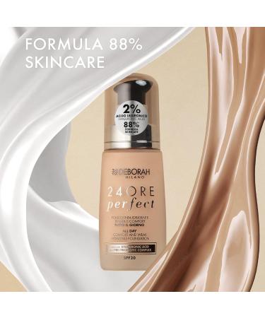 Deborah Group Srl Deborah Milano Liquid makeup 24 hours perfect moisturizing SPF 20 N6 Caramel 300 ml 1 - Buy Online on GoSupps.com